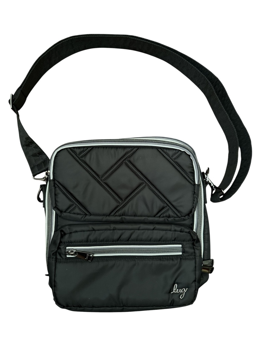 lug Black Quilted Crossbody Travel Bag